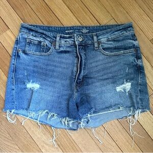 Old Navy High Rise Straight Jean Denim Shorts Womens 12 Distressed